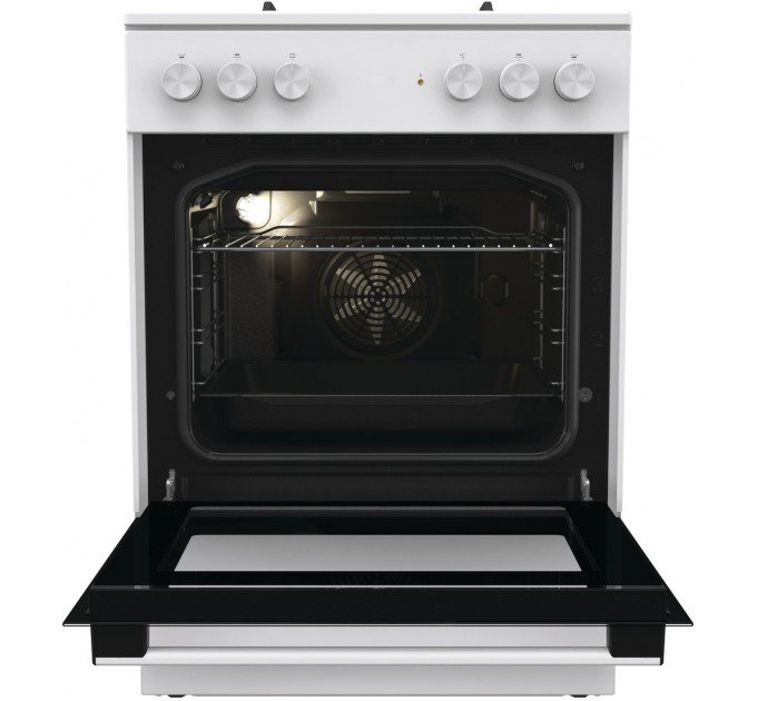 Плита Gorenje комби, 71л, 60x60см, чугун, белый