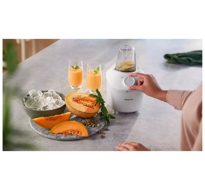Блендер Philips стационарный 3000 series 450Вт, чаша-1900мл, чопер, импульсный режим, белый