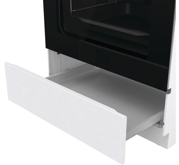 Плита Gorenje комби, 71л, 60x60см, чугун, белый