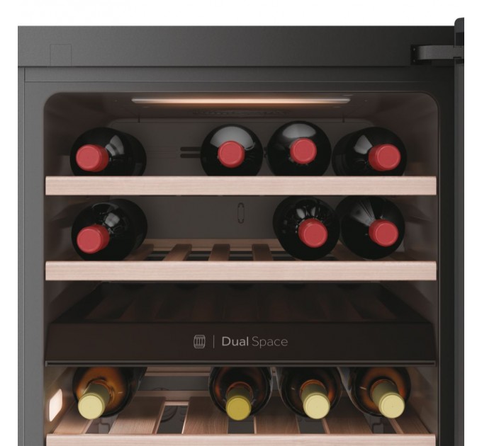 Холодильник Haier для вина, 82x49.7х58.5, холод.отд.-106л, зон - 2, бут-42, ST, дисплей, черный