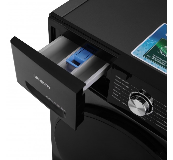 Пральна машина ARDESTO фронтальна Black Mars, 6кг, 1200, А+++, 46.5см, дисплей, інвертор, сірий