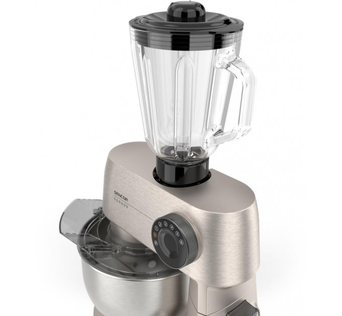 Кухонная машина Sencor Gordon, 1500Вт, чаша-металл, корпус-металл, насадок-20, метал