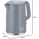Электрочайник Amica 1.7л, пластик, серый