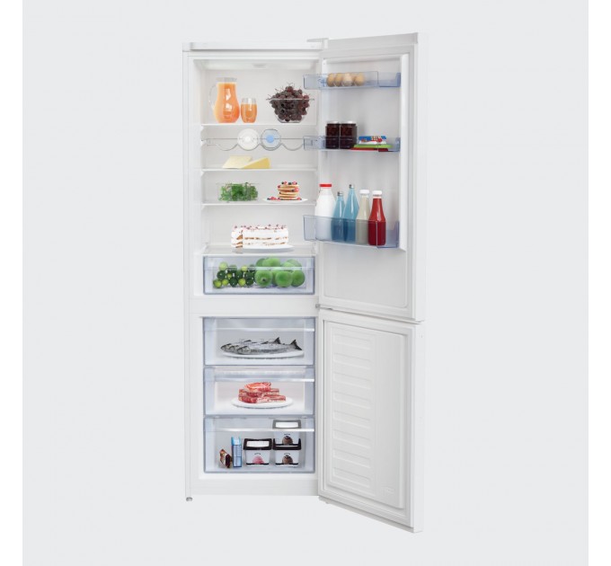 Холодильник Beko з нижн. мороз., 186x60x67, xолод.відд.-223л, мороз.відд.-120л, 2дв., А++, ST, білий