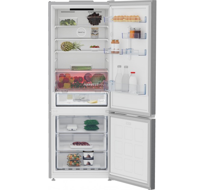 Холодильник Beko с нижн. мороз., 192x70x74.5, xолод.отд.-2340л, мороз.отд.-150л, 2дв., D, NF, дисплей, HarvestFresh, нерж