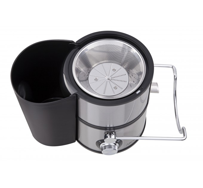 Соковыжималка ARDESTO центробежная 1000Вт, чаша-0.5л, жмых-1.5л, пластик/металл, серебристо-черный