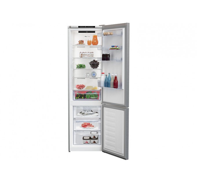 Холодильник Beko з нижн. мороз., 203x60x67, xолод.відд.-253л, мороз.відд.-109л, 2дв., А++, NF, HarvestFresh, нерж