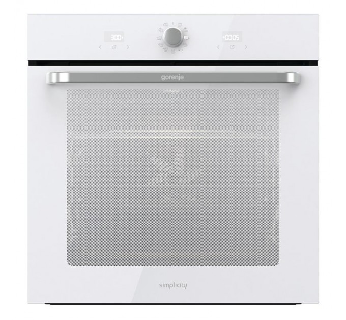 Духовой шкаф Gorenje электрический, 77л, A, пар, дисплей, макс.темпер.-300, белый