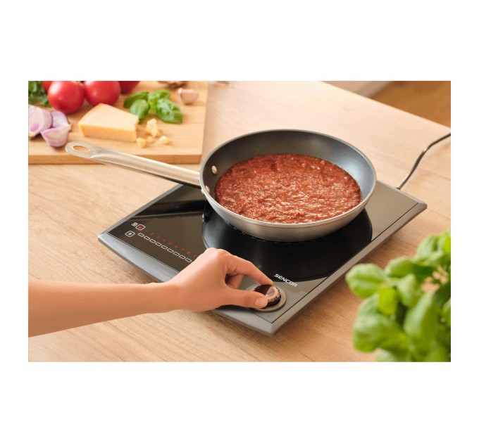 Плитка настільна Sencor індукційна , комф. - 1, 2кВт, управл - сенсорно-мех., чорний