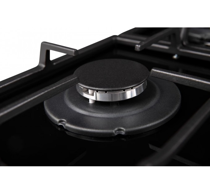 Варочная поверхность Hansa газ на стекле, 59см, чугун, черный