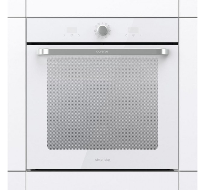 Духовой шкаф Gorenje электрический, 77л, A, пар, дисплей, макс.темпер.-300, белый