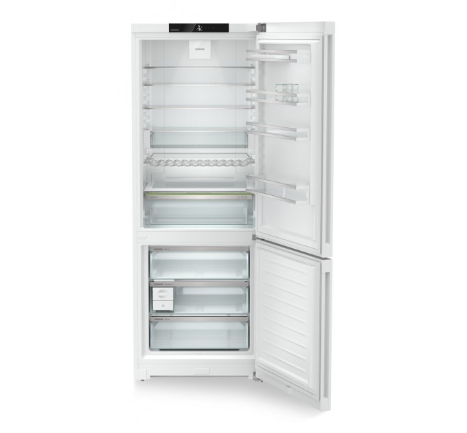 Холодильник Liebherr з нижн. мороз., 201.5x74.7х67.5, холод.відд.-346л, мороз.відд.-128л, 2дв., D, NF, диспл внутр., білий