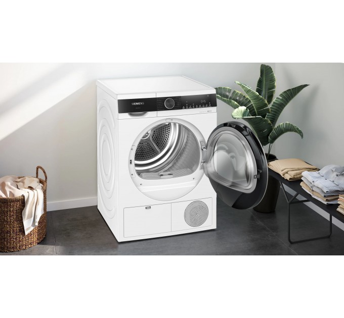 Сушильная машина Siemens тепловой насос, 9кг, A++, 61см, дисплей, белый