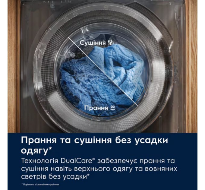 Стирально-сушильная машина Electrolux фронтальная, 11(7)кг, 1600, D, 64см, дисплей, пар, инвертор, universaldose, белый