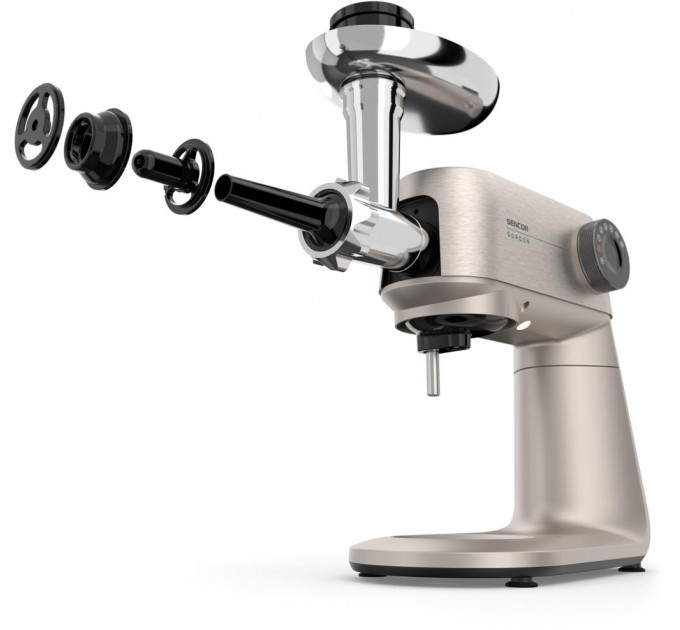 Кухонная машина Sencor Gordon, 1500Вт, чаша-металл, корпус-металл, насадок-20, метал