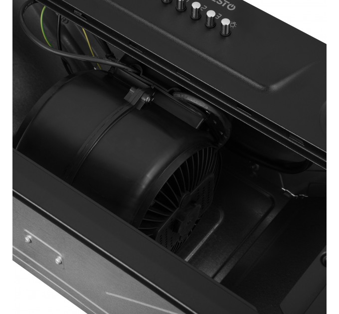 Вытяжка ARDESTO встраиваемая, 52см, 450м3ч, метал, 2х1Вт LED, кнопочное, черный