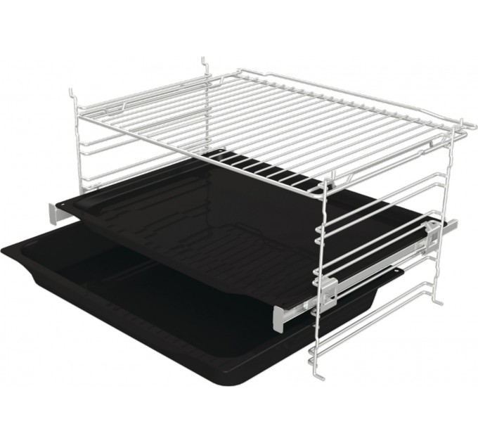 Духова шафа Gorenje електрична, 77л, A+, пара, дисплей, IconTouch, чорний