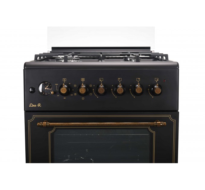 Плита ARDESTO комби Line-R, 53л, 60x60см, конвекция, чугун, подсветка, форсунки LPG (подключение газового баллона), черный