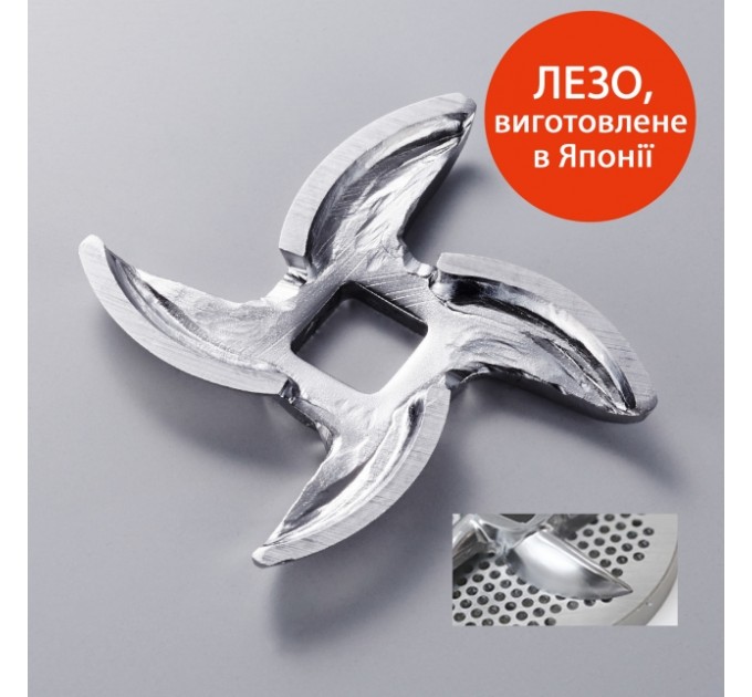 М'ясорубка Panasonic, 1700Вт, 3кг/мин, 3 решітки, насадка для ковбас, пластик, білий