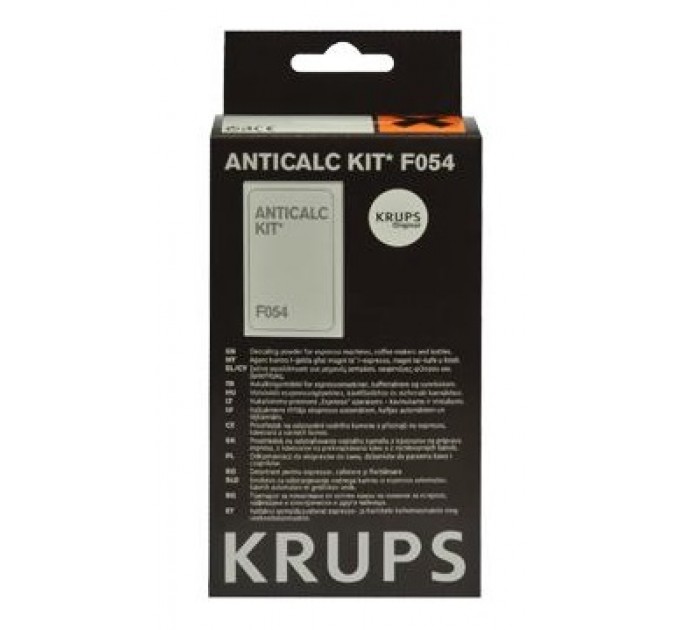 Набор для удаления накипи для кофеварок Krups F054001A (2 пакетика по 40г + 1 тест на жест. воды)