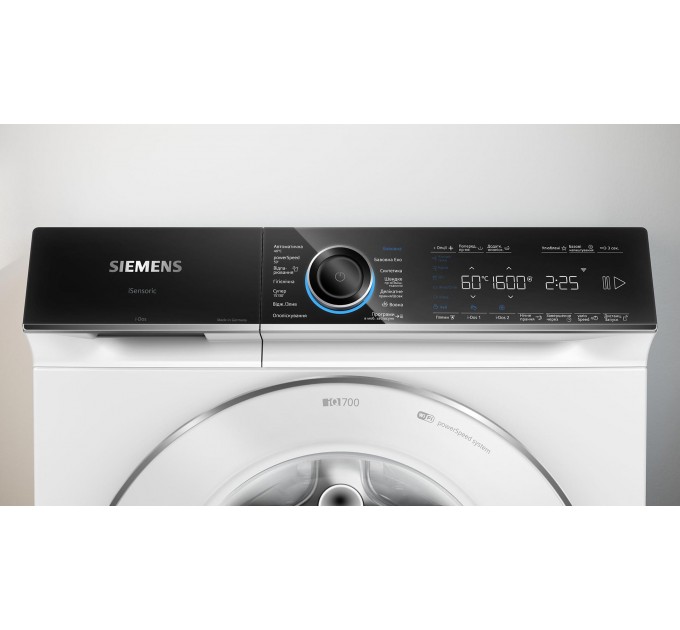 Пральна машина Siemens фронтальна, 10кг, 1600, A+++, 60см, дисплей, Home Connect, I-Dos, білий