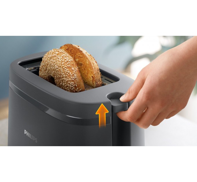 Тостер Philips Essentials Collection 650Вт, пластик, темно-сірий