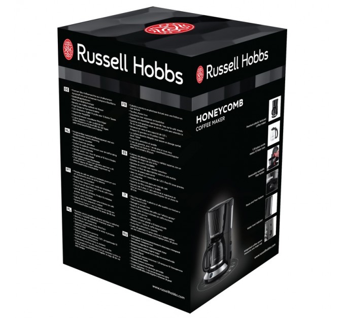 Кофеварка Russell Hobbs капельная Honeycomb 1.25л, молотый, черный
