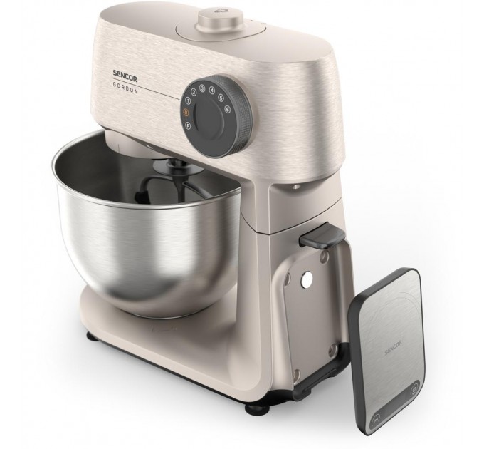 Кухонная машина Sencor Gordon, 1500Вт, чаша-металл, корпус-металл, насадок-20, метал