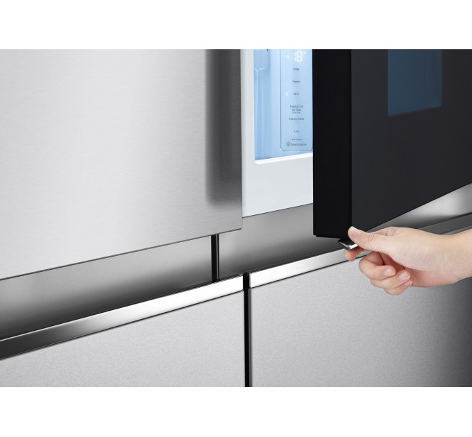 Холодильник LG SBS, 179x91х74, холод.отд.-416л, мороз.отд.-239л, 2дв., F, NF, инв., диспл внутр., зона св-ти, Door in door, нерж