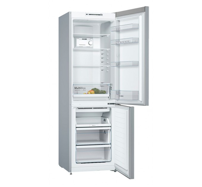Холодильник Bosch с нижн. мороз., 186x60x66, xолод.отд.-215л, мороз.отд.-87л, 2дв., А++, NF, нерж