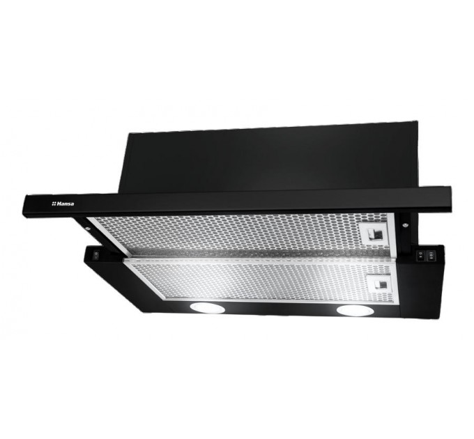 Витяжка Hansa телескопічна, 60см, 475м.куб/год., чорний