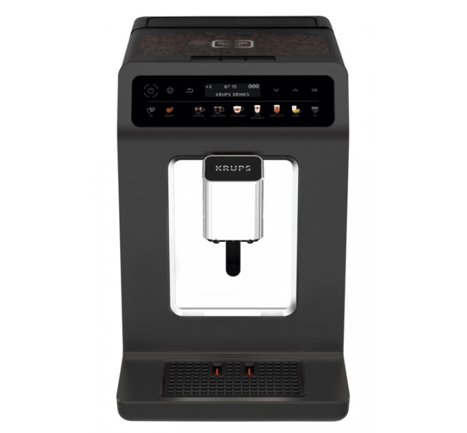 Кавомашина Krups Evidence One 2.3л, зерно, автомат.капучинатор, ОLED диспл, аторец. - 17, свій рецепт, графіт