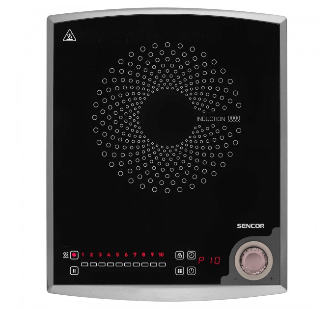 Плитка настільна Sencor індукційна , комф. - 1, 2кВт, управл - сенсорно-мех., чорний
