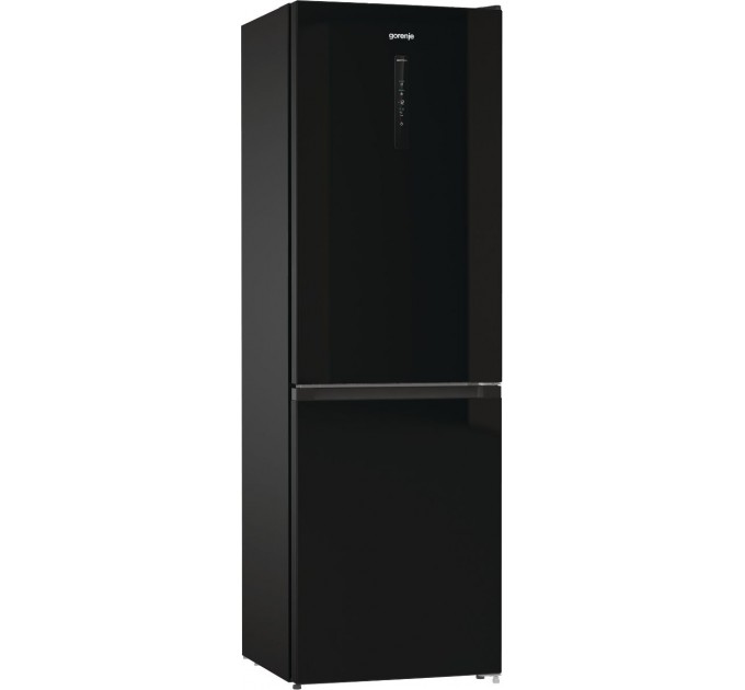 Холодильник с нижн. мороз. камерой Gorenje, 185х60х60см, 2 дв., 204(96)л, А++, NoFrost+ , LED дисплей, Зона св-ти, черный