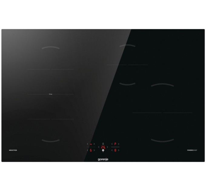 Варильна поверхня Gorenje індукційна, 80см, PowerBoost, TouchControl, поєднання конфорок, чорний