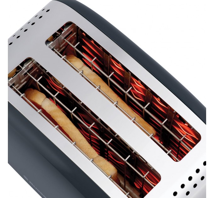 Тостер Russell Hobbs Colours Plus 1600Вт, подогрев, разморозка, металл, серый