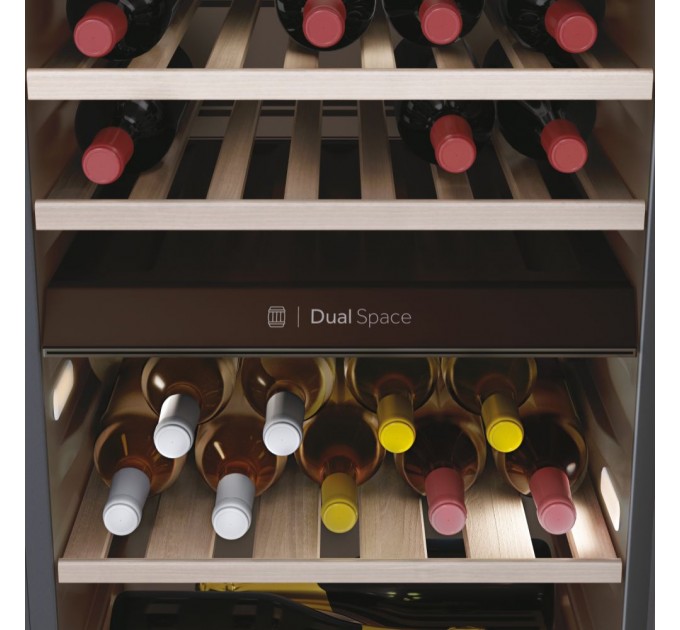 Холодильник Haier для вина, 82x49.7х58.5, холод.отд.-106л, зон - 2, бут-42, ST, дисплей, черный