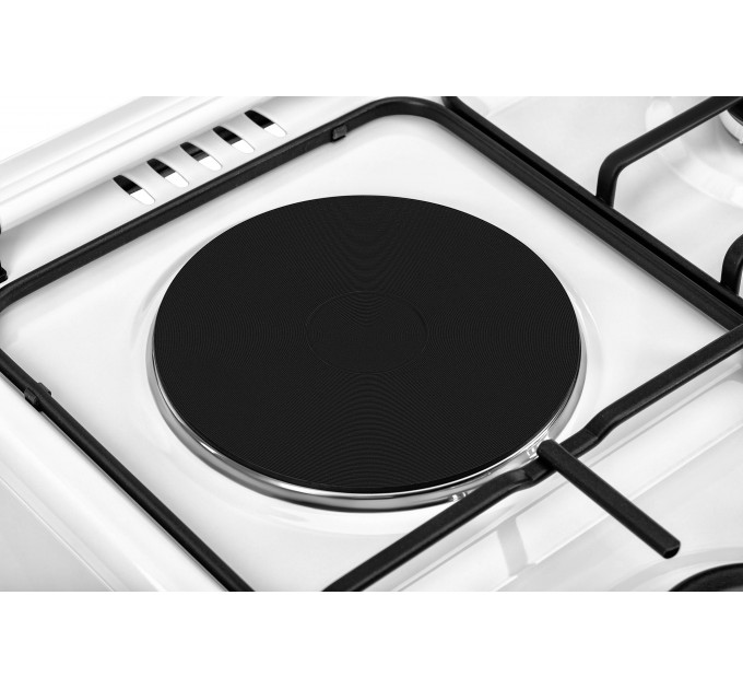 Плита ARDESTO комби 3 газ + 1 электро, 64л, 60x60см, подсветка, форсунки LPG (подключение газового баллона), съемные направляющие, белый