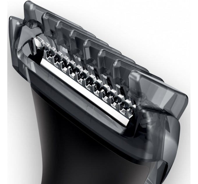 Тример Philips Multigroom series 1000, для бороди і вусів, 1хАА, насадок-4, сталь, чорний