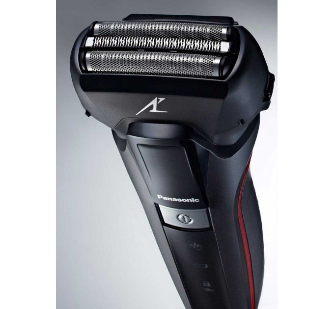 Бритва електр. Panasonic сеточная , 13000 об/мин, бритв.головок-3, Li-Ion, сух.+влажн., триммер, 2 насад.,док-станц. , черный