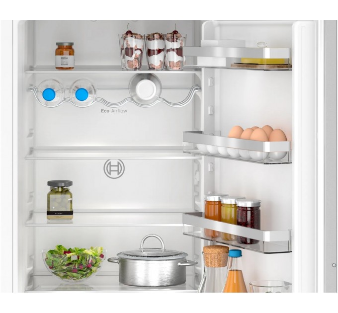 Холодильник Bosch встраиваемый с нижн. мороз., 194х56х55, xолод.отд.-215л, мороз.отд.-75л, 2дв., NF, белый