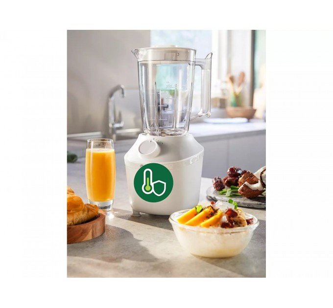 Блендер Philips стационарный 3000 series 450Вт, чаша-1900мл, чопер, импульсный режим, белый