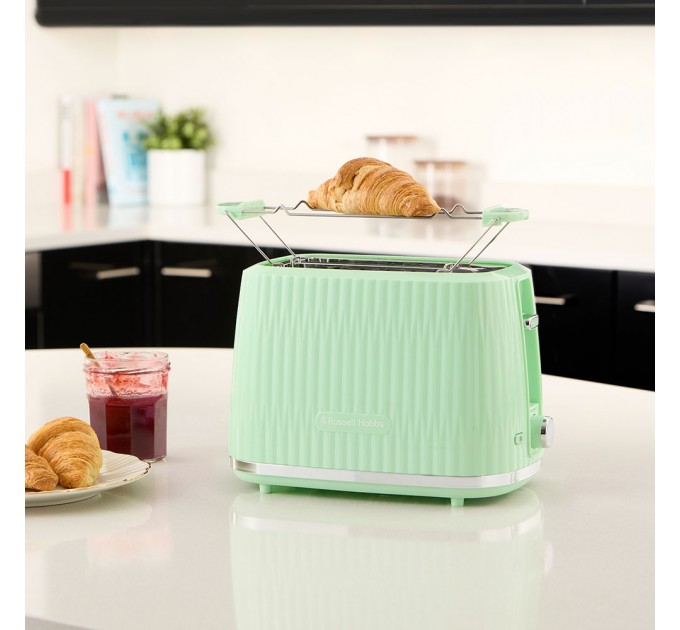 Тостер Russell Hobbs Eden 800Вт, пластик, підігрів,разморозка, фісташковий