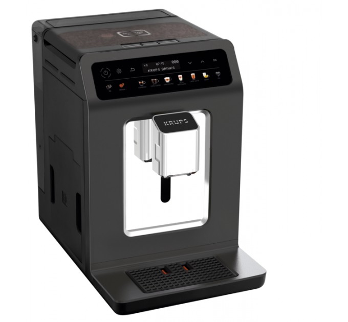 Кавомашина Krups Evidence One 2.3л, зерно, автомат.капучинатор, ОLED диспл, аторец. - 17, свій рецепт, графіт
