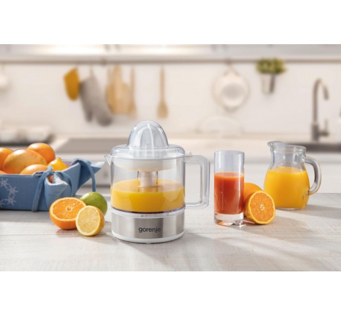 Соковыжималка Gorenje цитрус-пресс 30Вт, чаша-0.8л, пластик/металл, белый