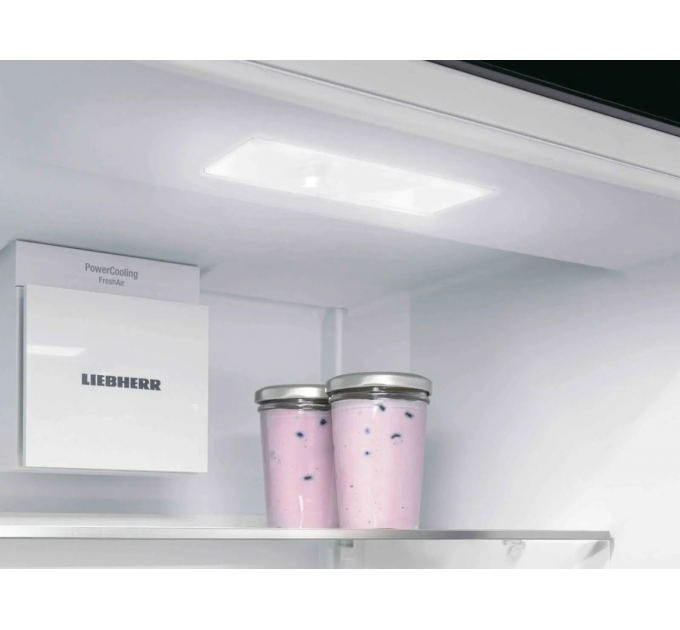 Холодильник Liebherr з нижн. мороз., 201.5x74.7х67.5, холод.відд.-346л, мороз.відд.-128л, 2дв., A++, NF, диспл внутр., сірий