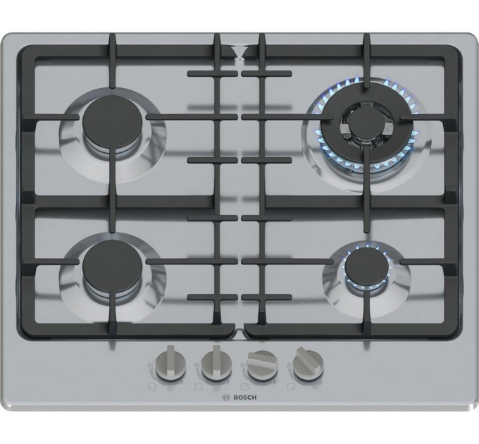 Варочная поверхность Bosch газовая, 60см, чугун, WOK, нерж