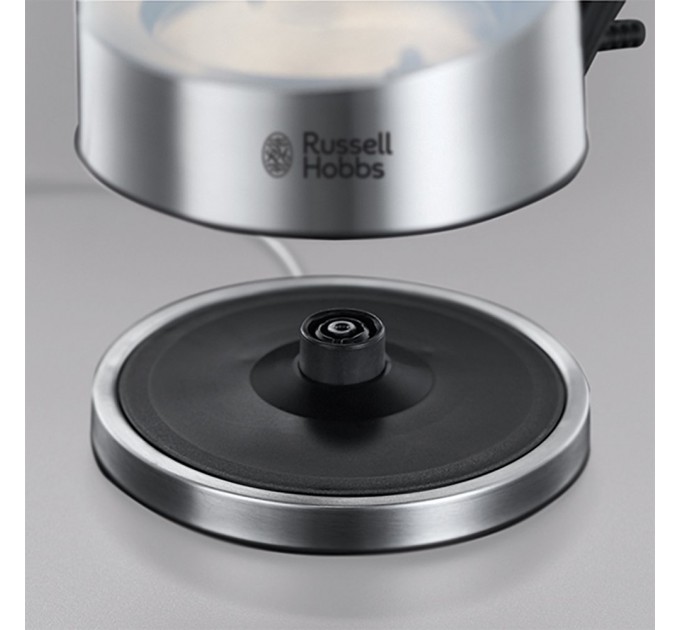 Электрочайник Russell Hobbs Purity 1л, стекло, с фильтром Brita, серебристо-черный
