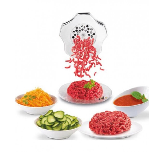 М'ясорубка Tefal HVB Plus, 2000Вт, 2.6кг/хв, 3 решітки, насадка для ковбас, кеббе, томатів, 5 терок, пластик/метал, чорний