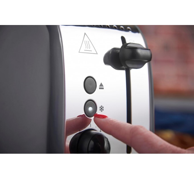 Тостер Russell Hobbs Colours Plus 1600Вт, подогрев, разморозка, металл, серый